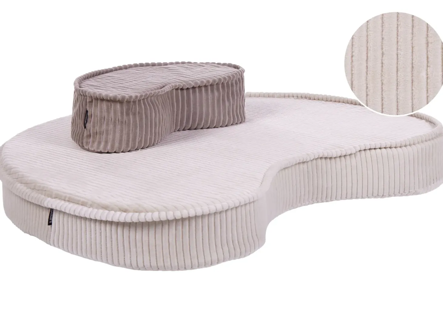 Puf NILI Velour Lys Beige