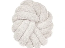 Pyntepude AKOLA Boucle 31 x 31 cm Cremehvid Ensfarvet