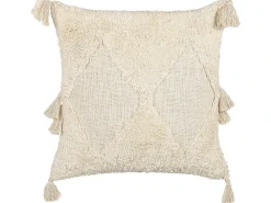Pyntepude AVIUM Bomuld 45 x 45 cm Lys Beige Geometrisk mønster