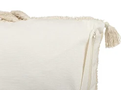Pyntepude AVIUM Bomuld 45 x 45 cm Lys Beige Geometrisk mønster