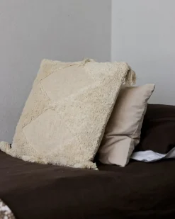 Pyntepude AVIUM Bomuld 45 x 45 cm Lys Beige Geometrisk mønster