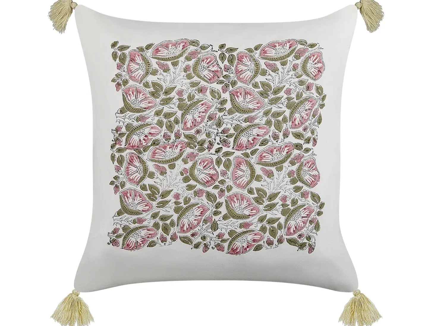 Pyntepude CARISSA Bomuld 45 x 45 cm Multifarvet Blomstermønster