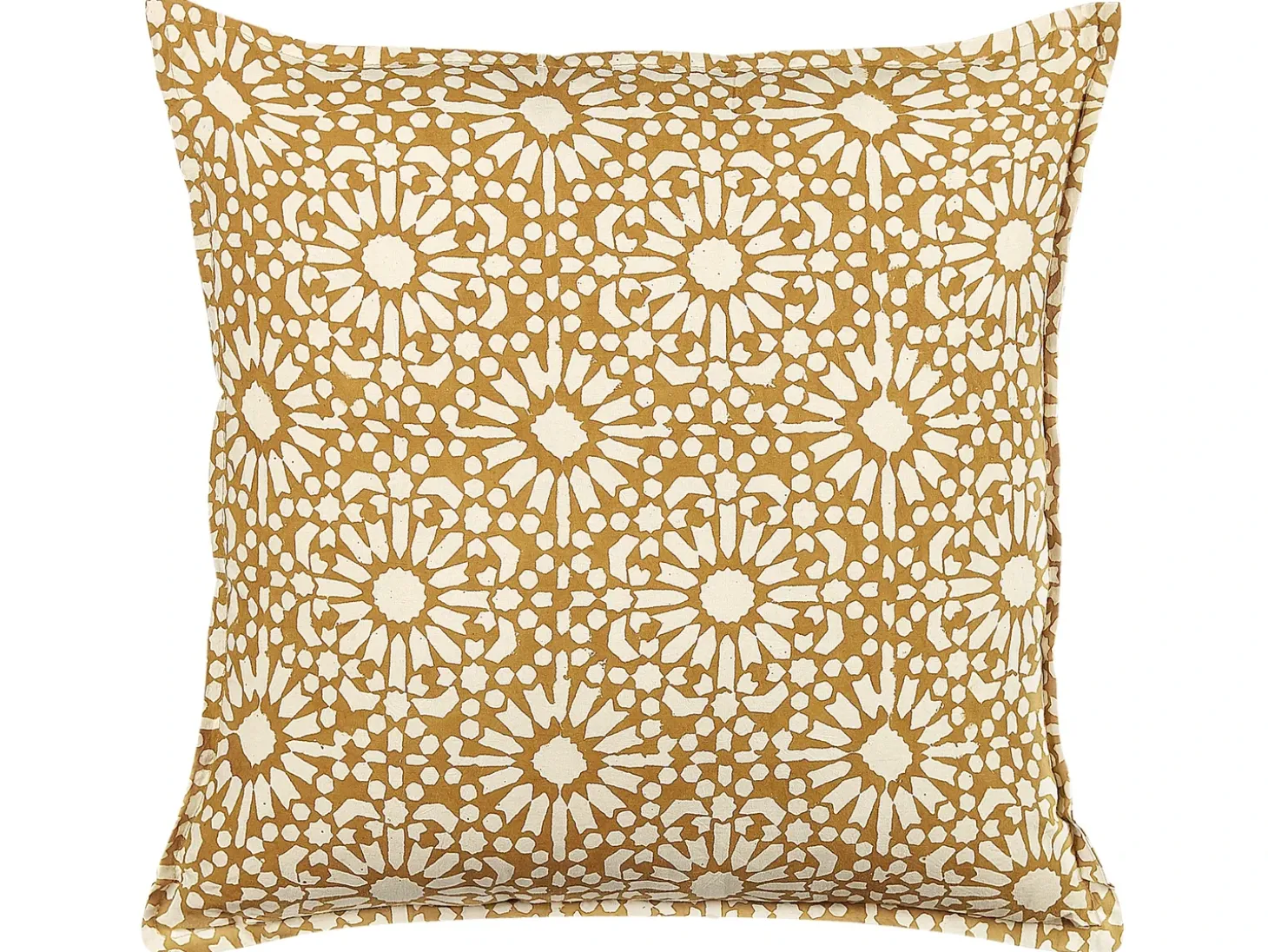 Pyntepude CEIBA Bomuld 45 x 45 cm Beige Geometrisk mønster