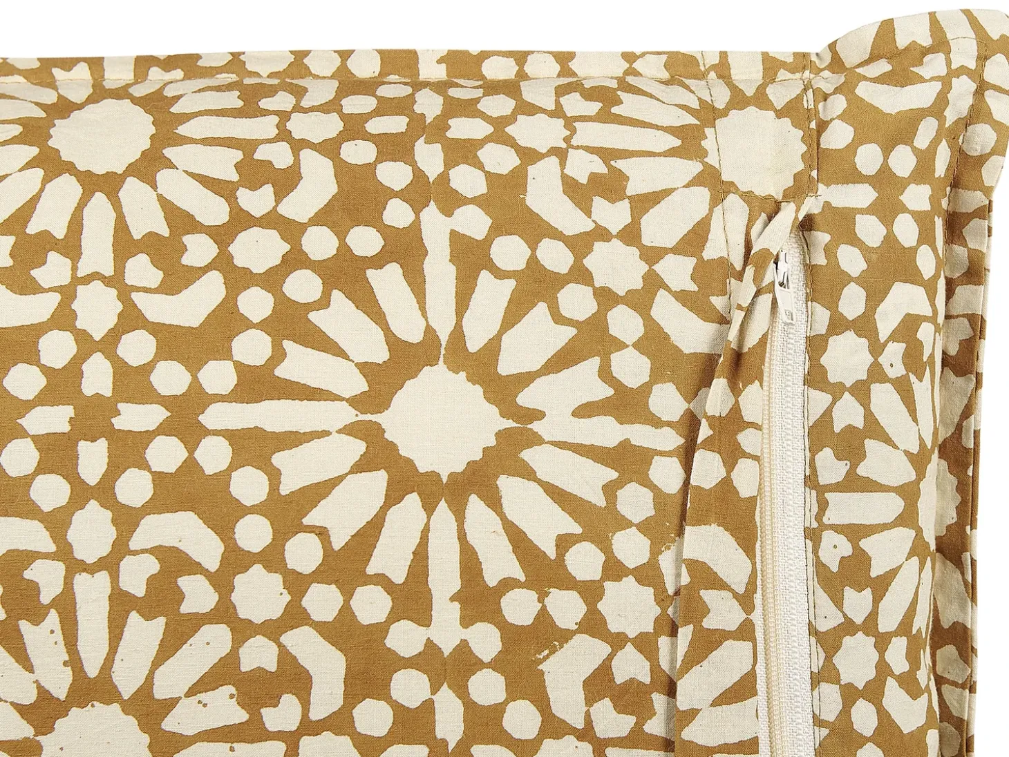 Pyntepude CEIBA Bomuld 45 x 45 cm Beige Geometrisk mønster