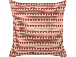 Pyntepude DEGLUPTA Bomuld 45 x 45 cm Rød Chevronmønster