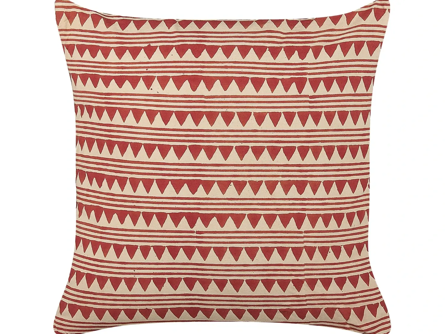 Pyntepude DEGLUPTA Bomuld 45 x 45 cm Rød Chevronmønster