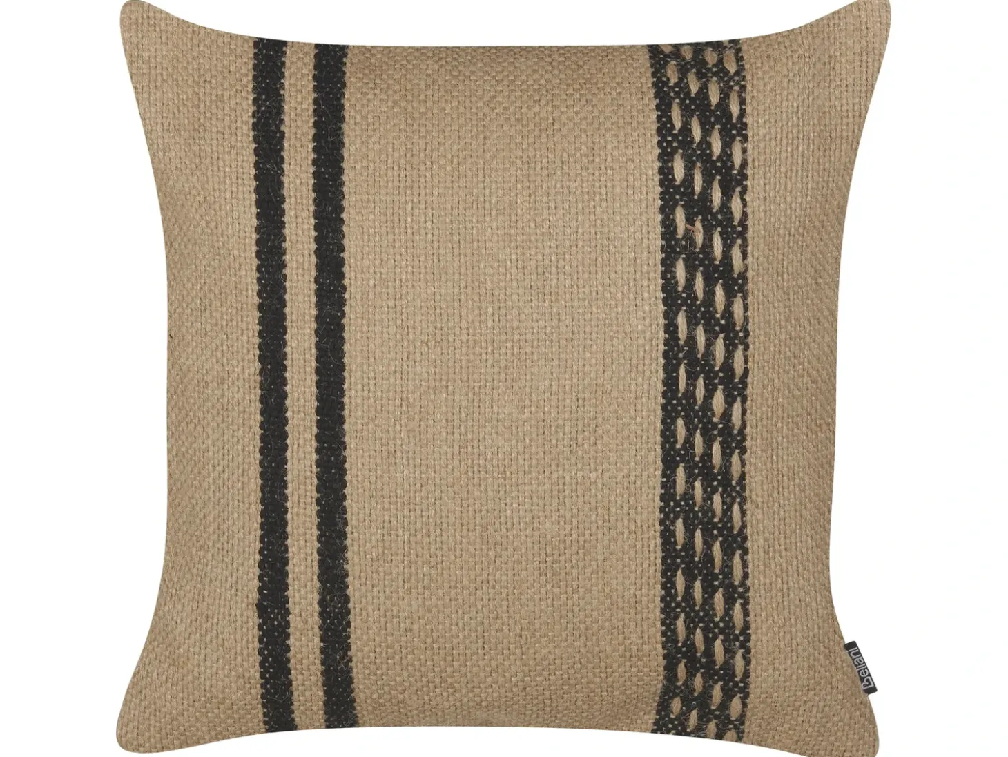 Pyntepude DESALIX Jute 45 x 45 cm Beige Stribet mønster