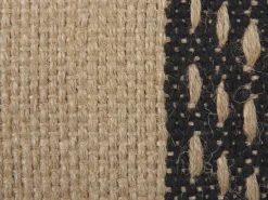 Pyntepude DESALIX Jute 45 x 45 cm Beige Stribet mønster