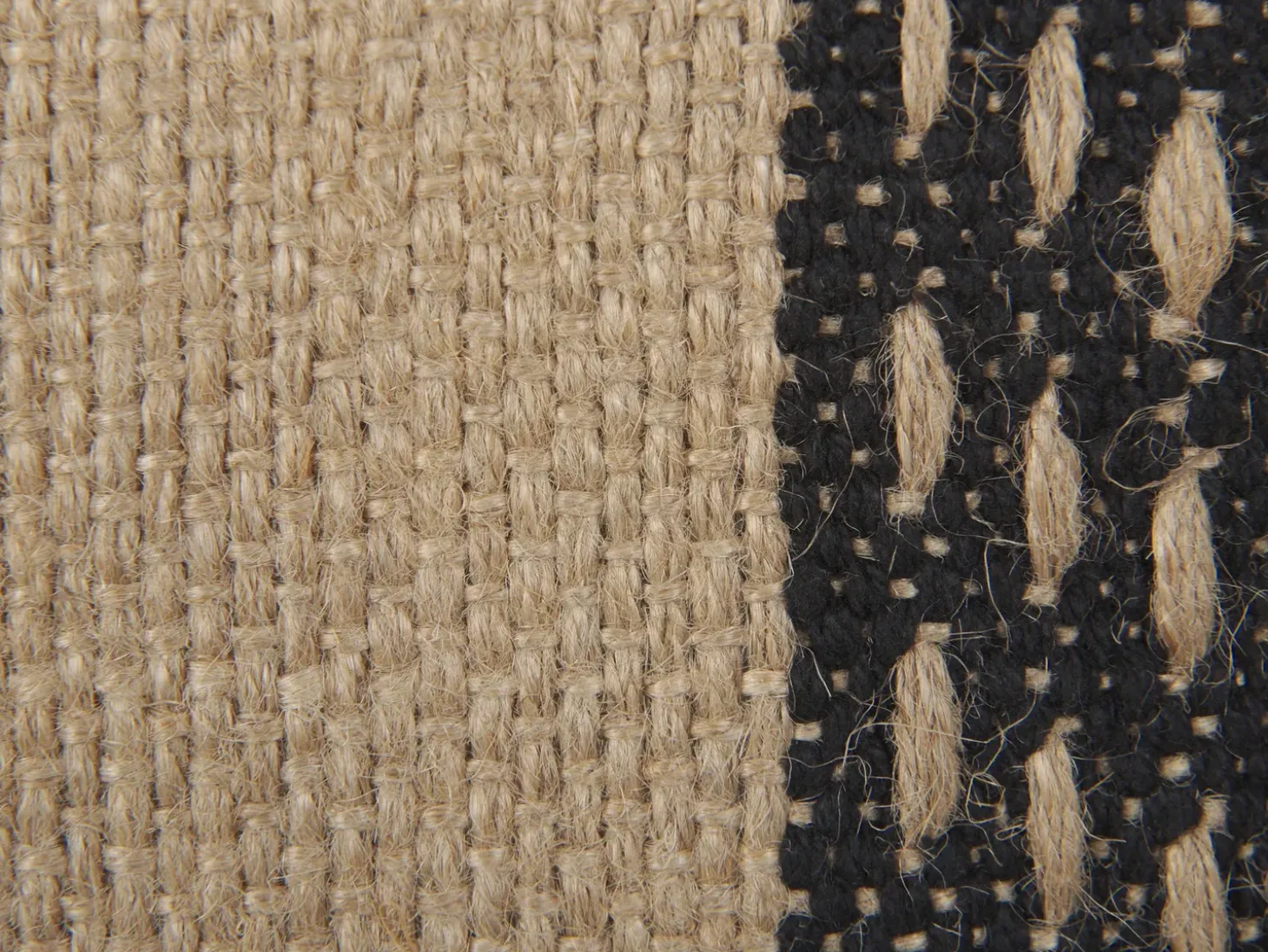 Pyntepude DESALIX Jute 45 x 45 cm Beige Stribet mønster