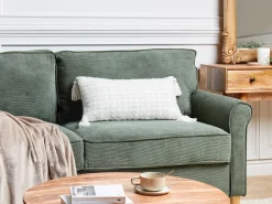 Pyntepude DOURIS 30 x 60 cm Lys Beige Ternet mønster