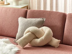 Pyntepude GLADIOLUS Boucle 172 x 14 cm Beige Ensfarvet