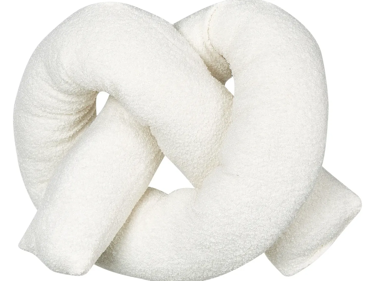 Pyntepude GLADIOLUS Boucle 172 x 14 cm Cremehvid Ensfarvet