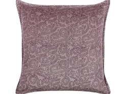 Pyntepude KALMIA Velour 45 x 45 cm Lyserød Blomstermønster