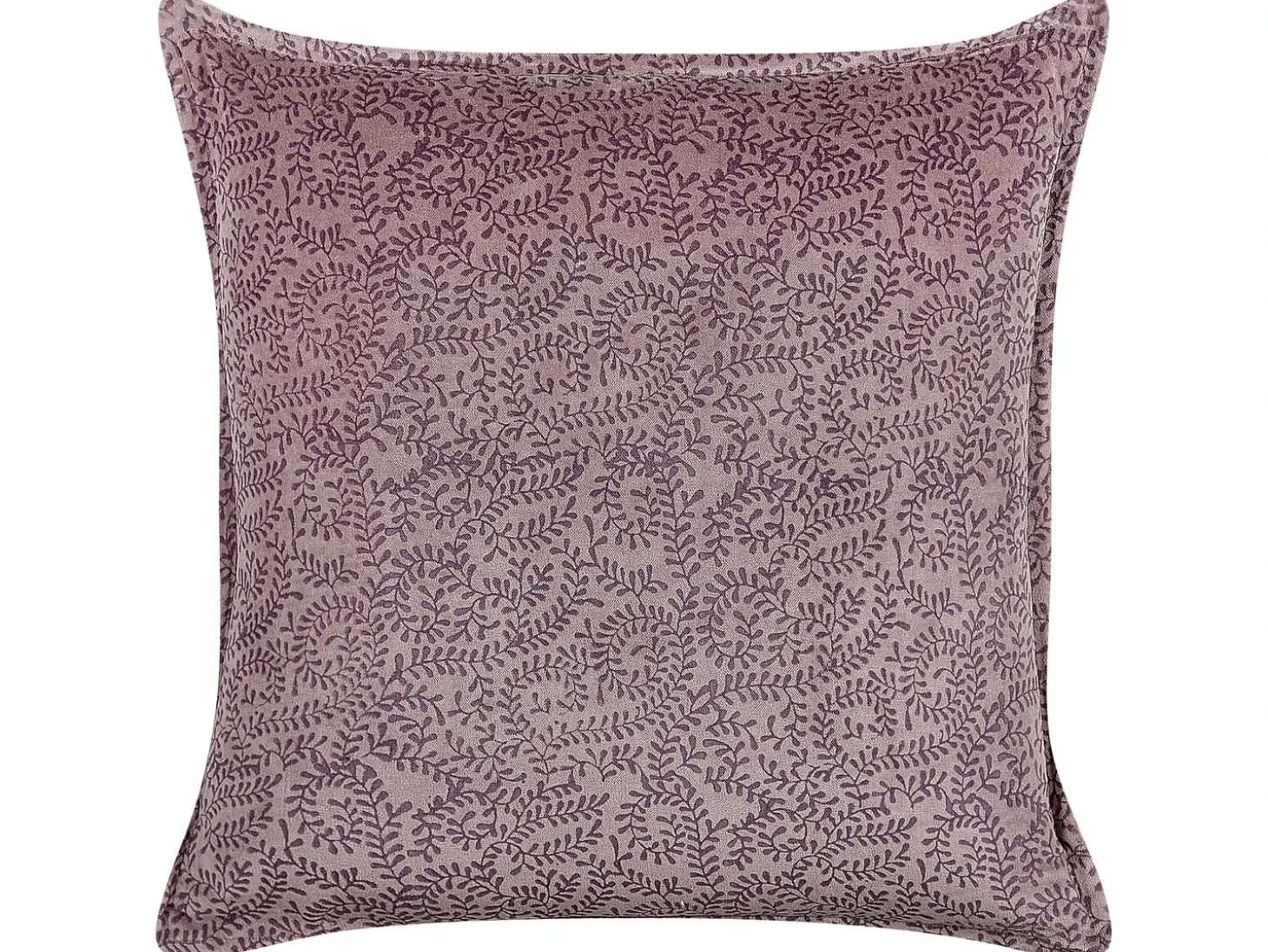 Pyntepude KALMIA Velour 45 x 45 cm Lyserød Blomstermønster