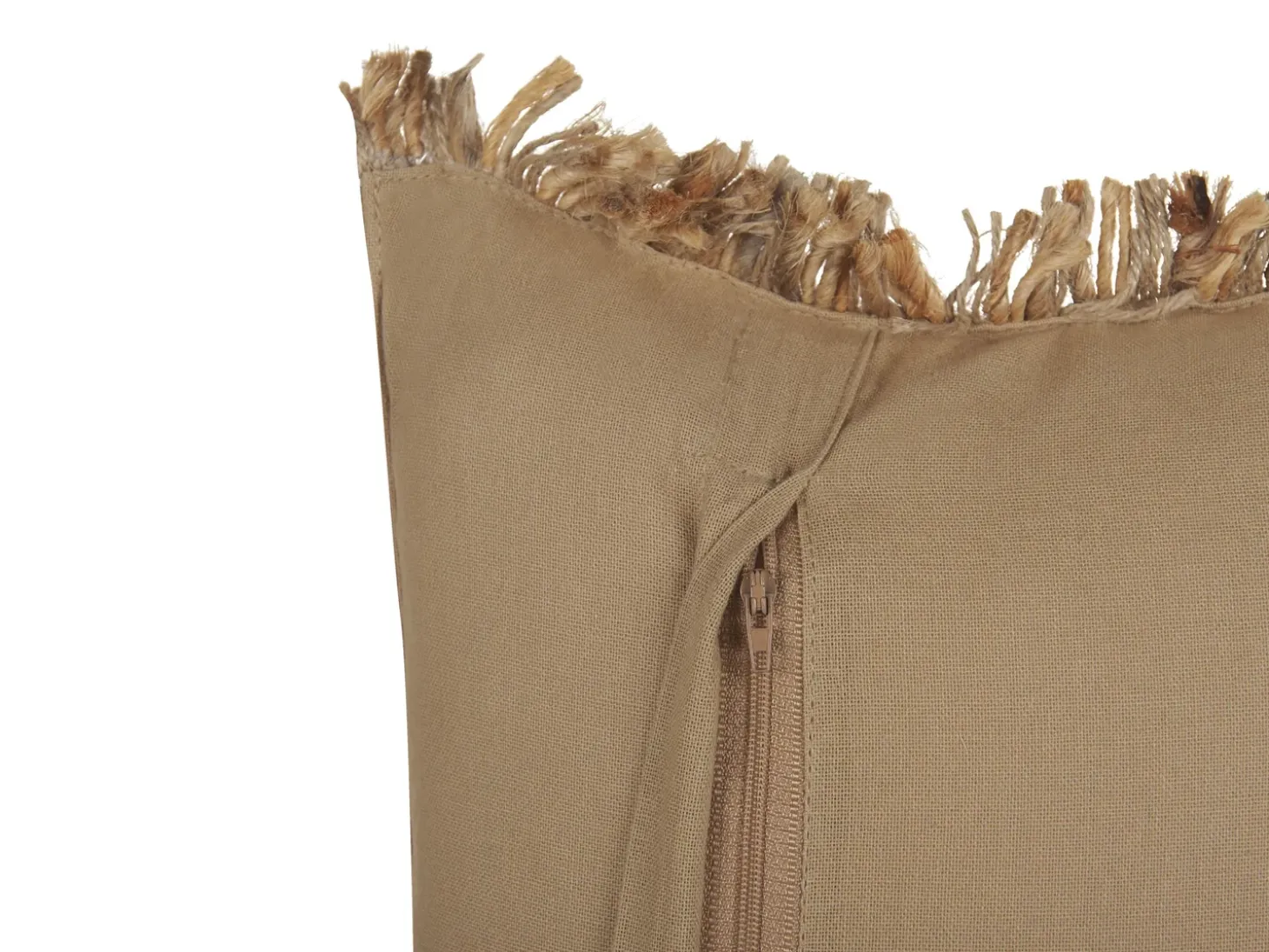Pyntepude LEDUM Jute 30 x 50 cm Beige Stribet mønster