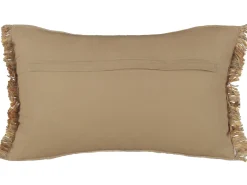 Pyntepude LEDUM Jute 30 x 50 cm Beige Stribet mønster
