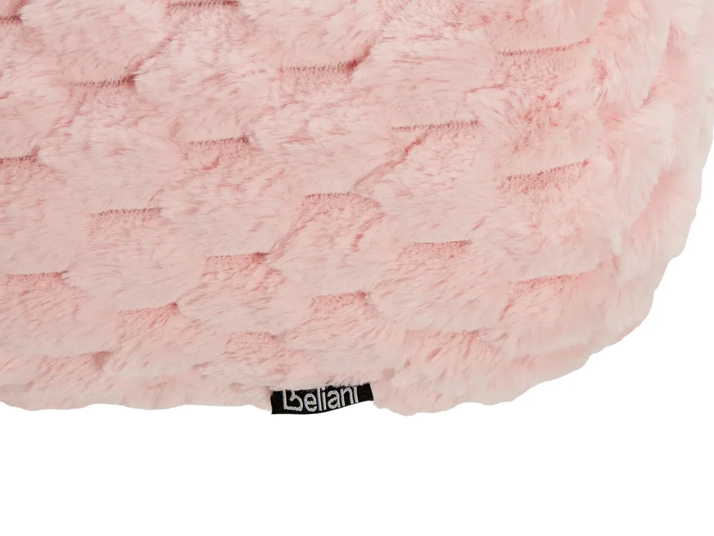 Pyntepude LINDEN Kunstig pels 22 x 60 cm Lyserød Ensfarvet