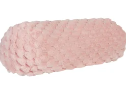 Pyntepude LINDEN Kunstig pels 22 x 60 cm Lyserød Ensfarvet