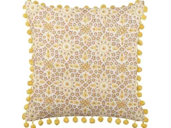 Pyntepude LYCROIS Bomuld 45 x 45 cm Gul Blomstermønster