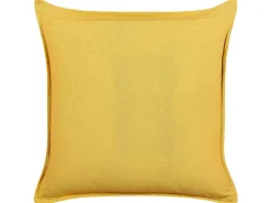 Pyntepude RAPIS Velour 45 x 45 cm Gul Geometrisk mønster