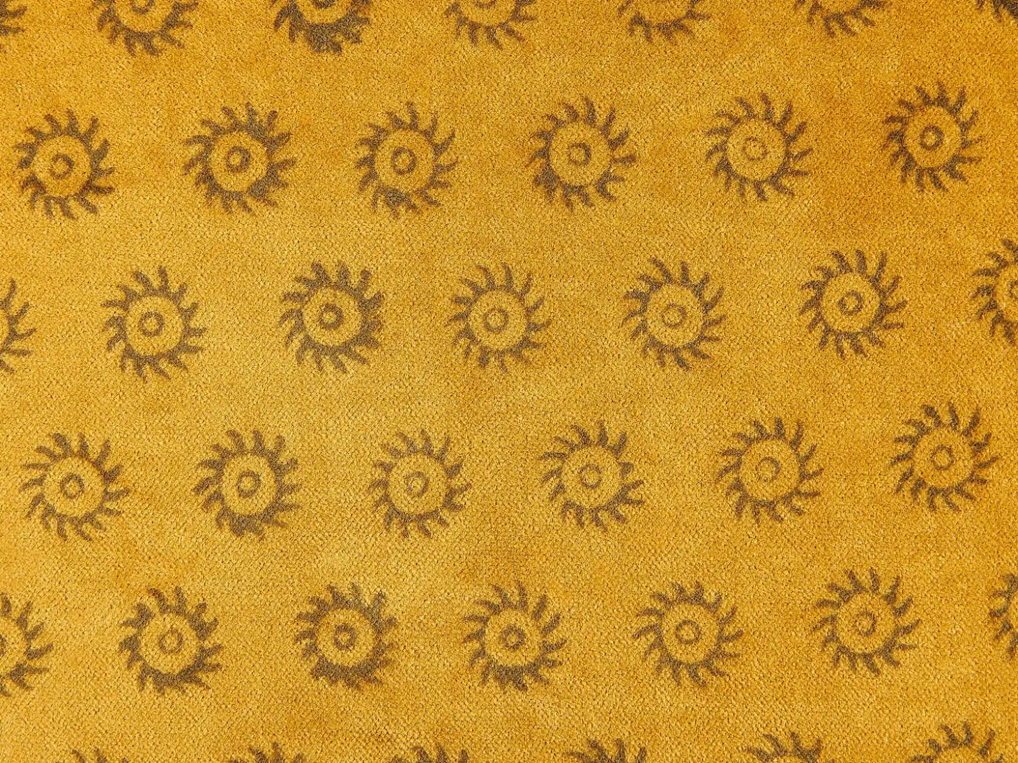 Pyntepude RAPIS Velour 45 x 45 cm Gul Geometrisk mønster