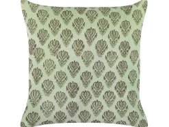 Pyntepude RUNGIA Velour 45 x 45 cm Grøn Blomstermønster