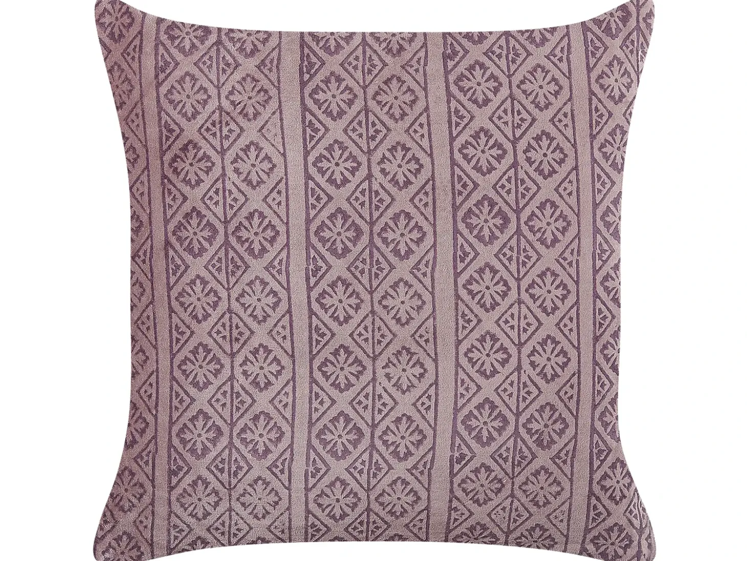 Pyntepude SILYBUM Velour 45 x 45 cm Lyserød Geometrisk mønster