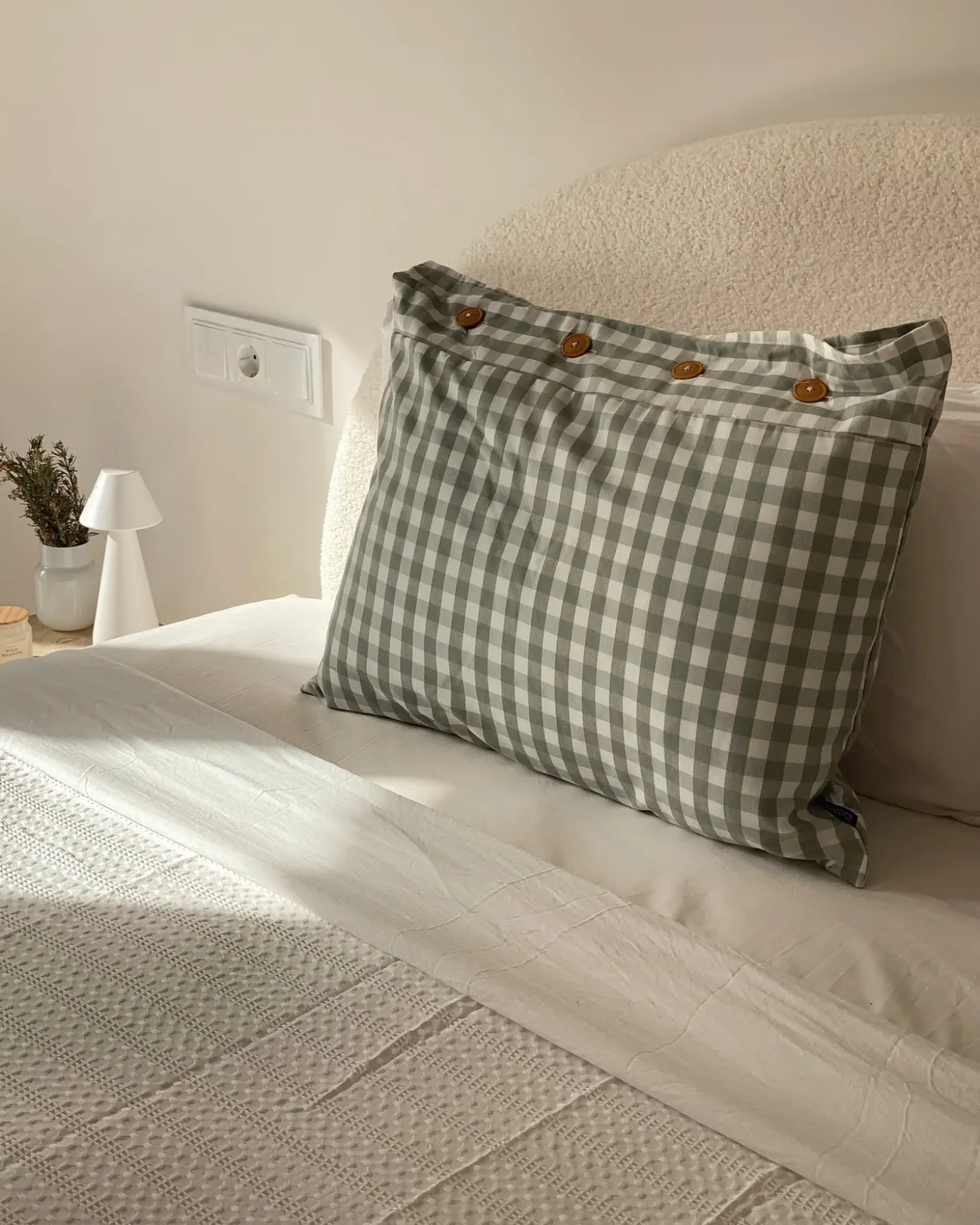 Pyntepude TALYA 40 x 60 cm Mintgrøn Ternet mønster