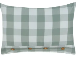Pyntepude TAMNINE 40 x 60 cm Mintgrøn Ternet mønster
