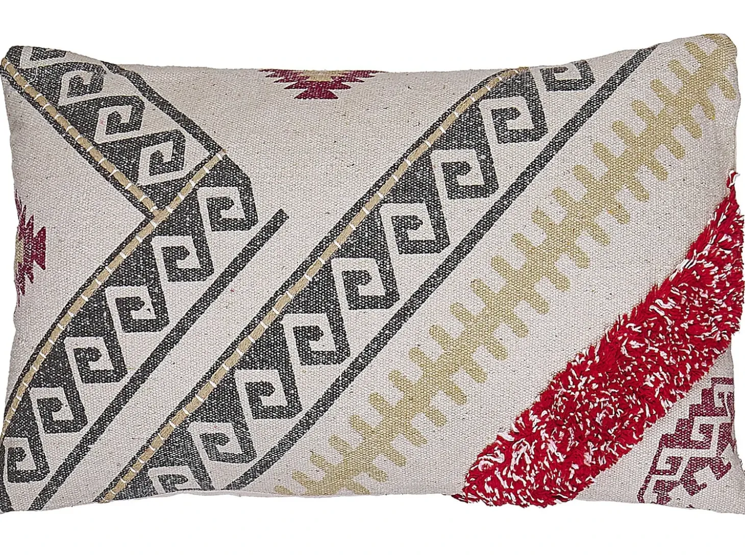 Pyntepude BETULA Bomuld 30 x 50 cm Beige Geometrisk mønster