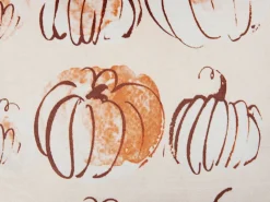 Pyntepude CUCURBITA Velour 45 x 45 cm Beige Plante mønster