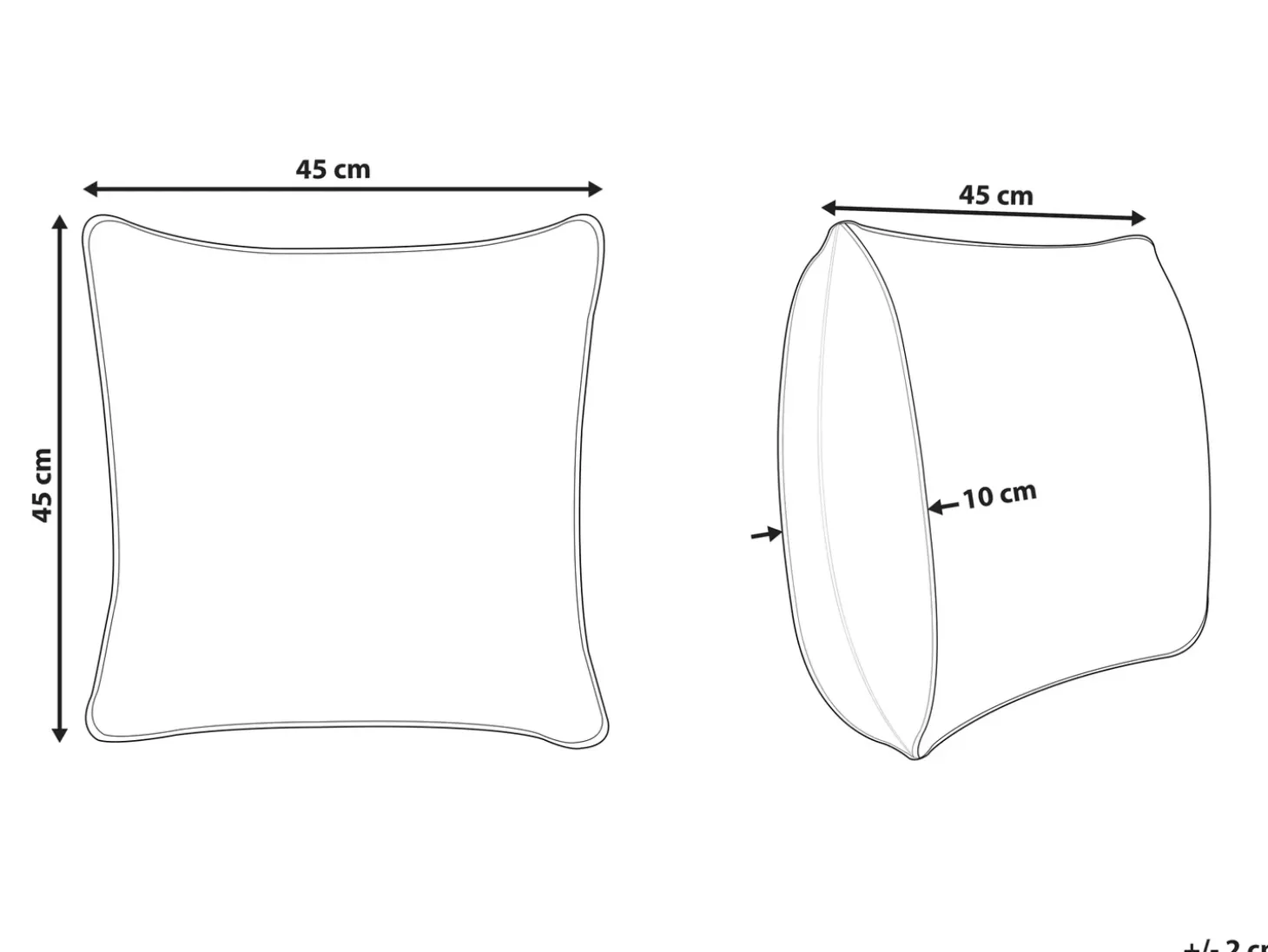 Pyntepude EDELWEISS Velour 45 x 45 cm Multifarvet Plante mønster