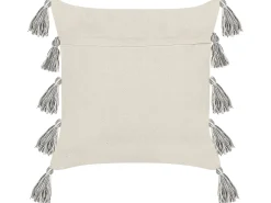 Pyntepude HELICONIA Bomuld 45 x 45 cm Beige Stribet mønster