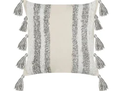 Pyntepude HELICONIA Bomuld 45 x 45 cm Beige Stribet mønster