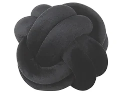 Pyntepude MALNI Velour 20 x 20 cm Sort Ensfarvet