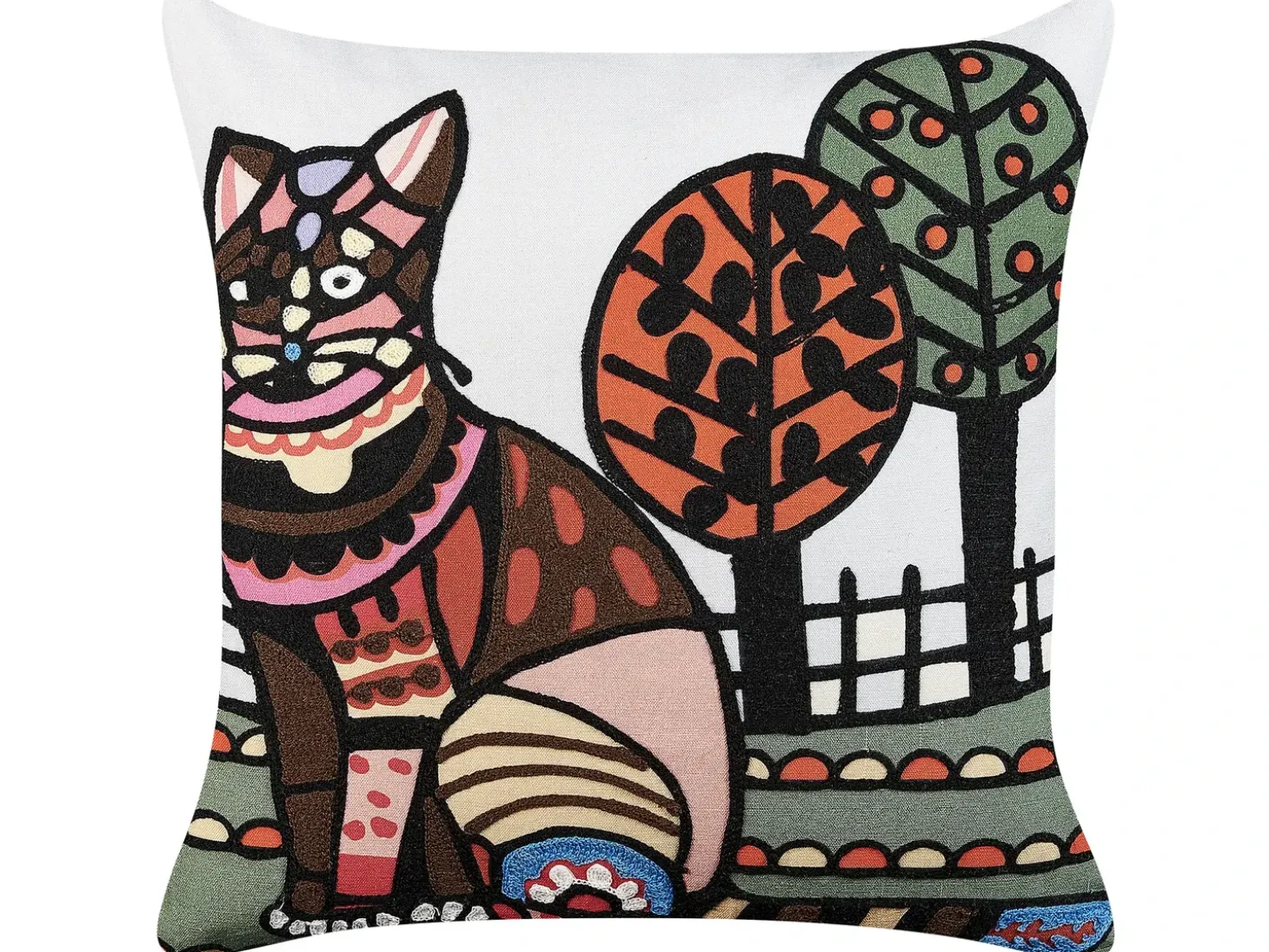 Pyntepude MEHSANA Boucle 50 x 50 cm Multifarvet Dyremønster