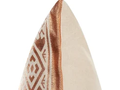Pyntepude OUJDA Bomuld 50 x 50 cm Kobber Geometrisk mønster