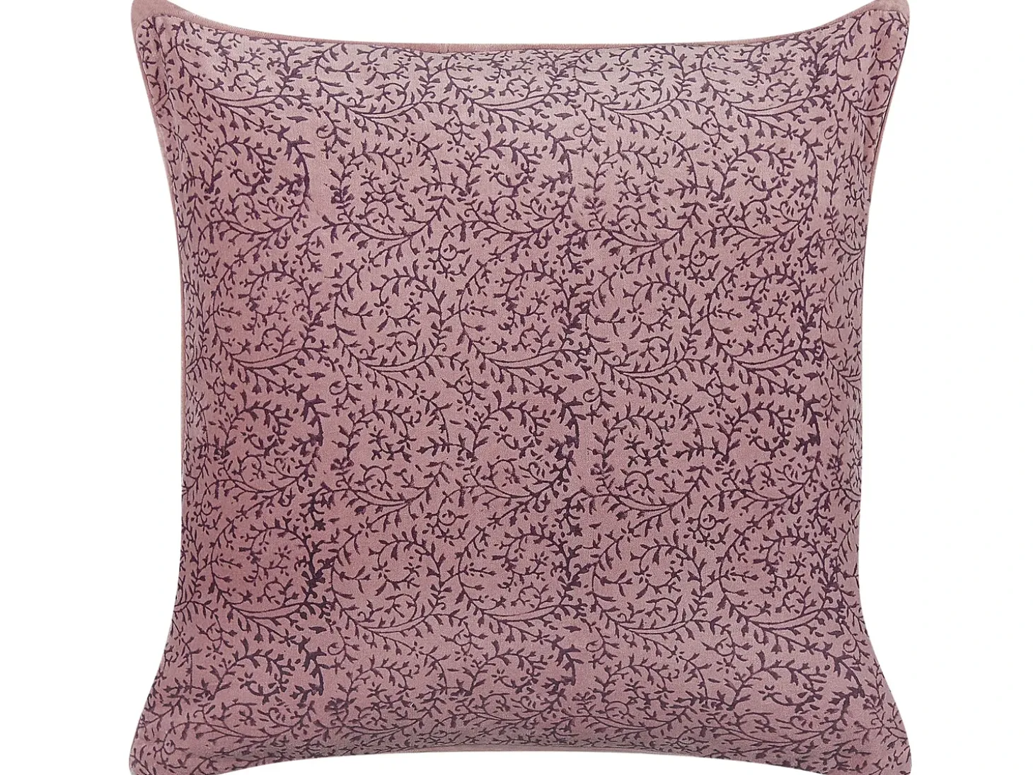 Pyntepude ROMNEYA Velour 45 x 45 cm Lyserød Blomstermønster