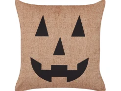 Pyntepude SEBES Velour 45 x 45 cm Beige Abstraktmønster
