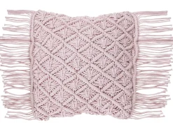 Pyntepude YANIKLAR Bomuld 40 x 40 cm Lyserød Geometrisk mønster