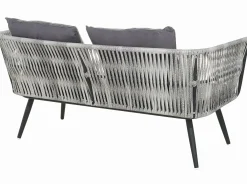 RAGUSA 4 personers Loungesæt med bord Grå PE-rattan