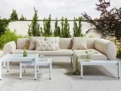 RASIGLIA 5 personers Have-hjørnesofasæt Venstrevendt Beige Metal