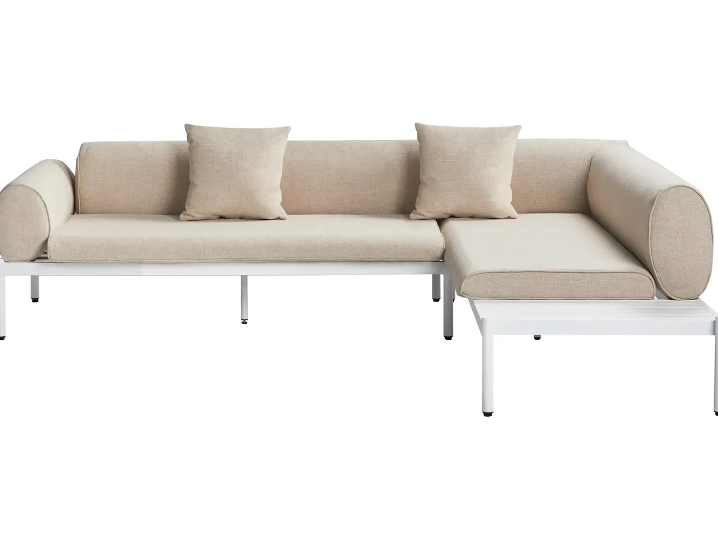 RASIGLIA 5 personers Have-hjørnesofasæt Venstrevendt Beige Metal