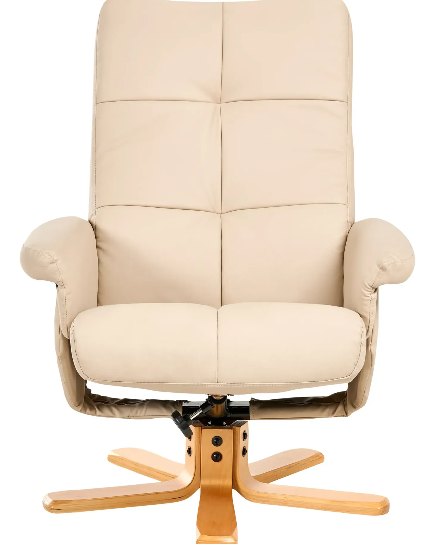 Recliner stol EPSE med fodskammel Kunstlæder Beige
