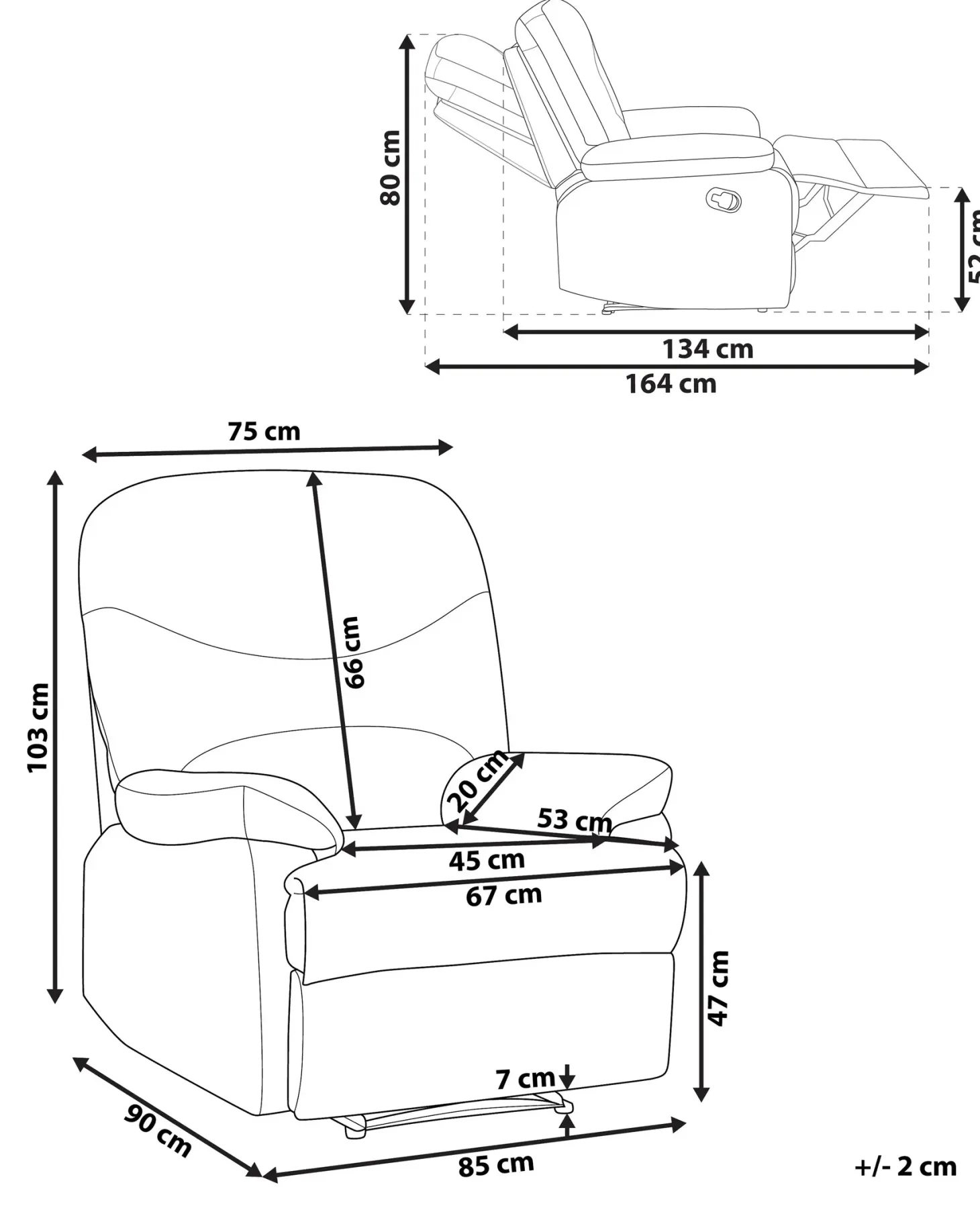 Recliner stol ESLOV Inkl. fodstøtte Velour Sennepsgul