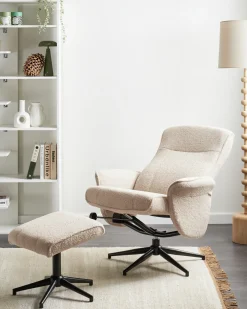 Recliner stol JAPET Boucle Beige