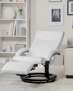 Recliner stol MIGHT Inkl. fodstøtte Kunstlæder Hvid