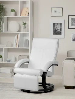 Recliner stol MIGHT Inkl. fodstøtte Kunstlæder Hvid