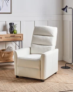 Recliner stol SANDE Inkl. fodstøtte Cremehvid