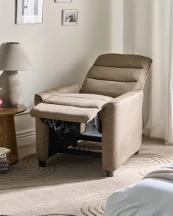 Recliner stol SANDE Inkl. fodstøtte Brun